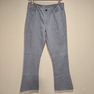 True Vintage Abercrombie & Fitch Corduroy Flare Pants Light Blue Low Rise 8 USA